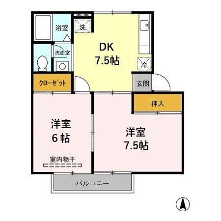 ジュネスなかじま　A/B 間取り図