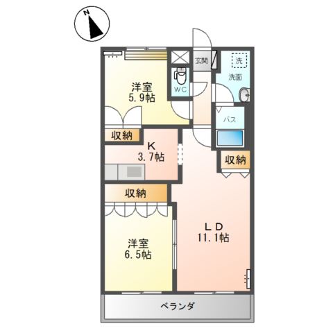 スプリーム　Ｋ 間取り図