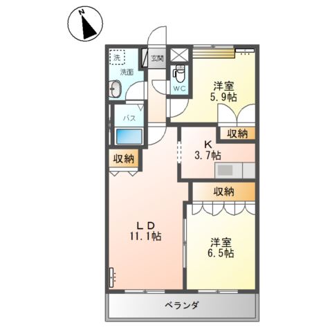 スプリーム　Ｋ 間取り図