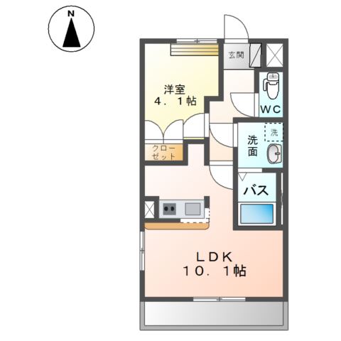 クレイン　コート 間取り図