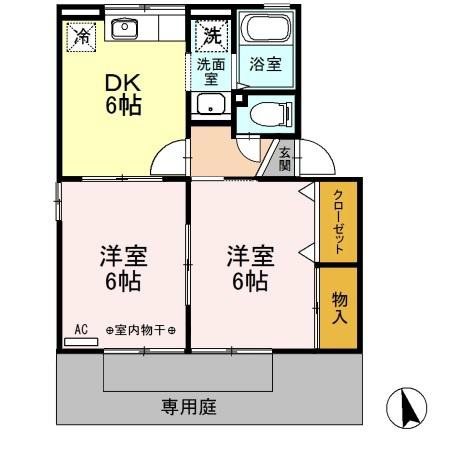 サンパティーAB 間取り図