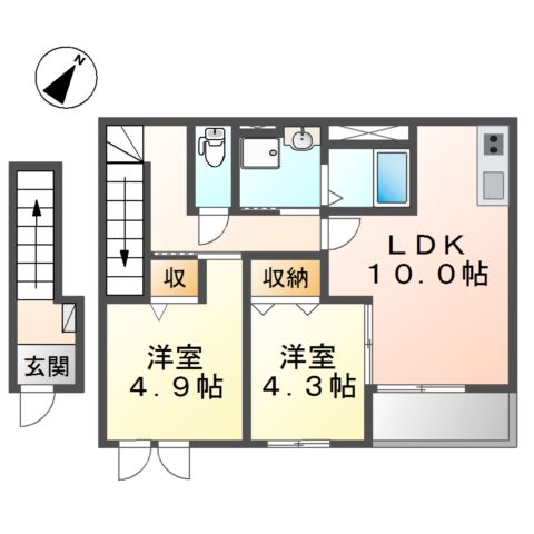 メゾン　みずき野Ⅱ 間取り図