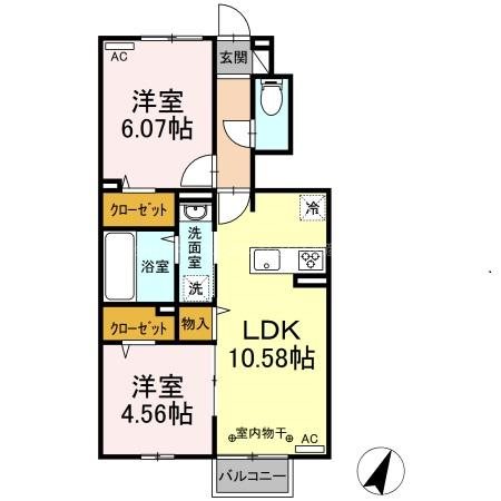 岩神町ソレイユ 間取り図