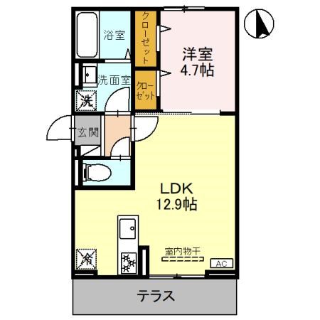 D-ROOM大橋町 間取り図