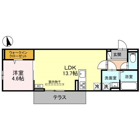 D-ROOM大橋町 間取り図