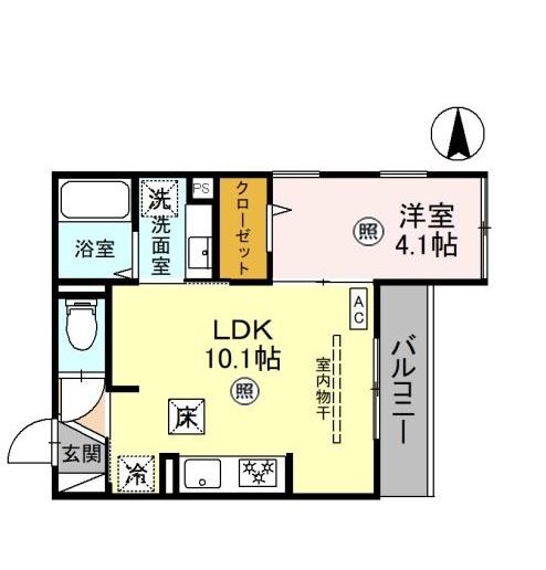 D-ROOM山田町 間取り図