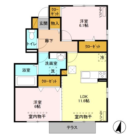 フォンティーヌ 間取り図