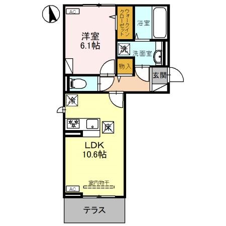 D-ROOM六供町2丁目 間取り図