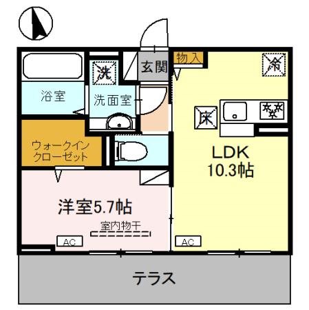 D-ROOM六供町2丁目 間取り図