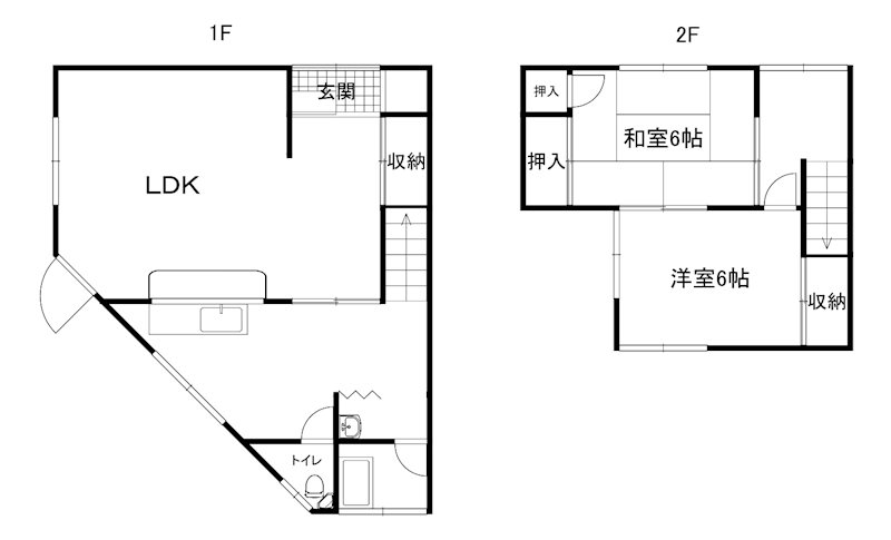 北新波貸家（西） 間取り図