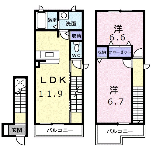 ウエストヴィレッジ 間取り図