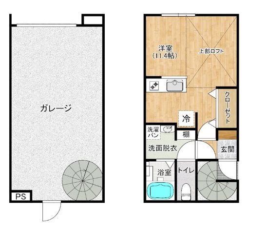 相生町ガレージAP  間取り図