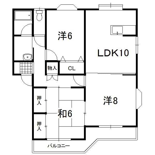メゾンアゲレアブルA・B・C 間取り図