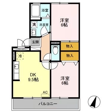 ミルホイール　Ⅴ 間取り図