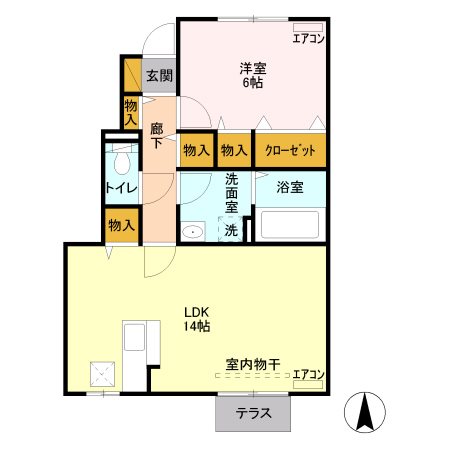 グランソレイユ 間取り図