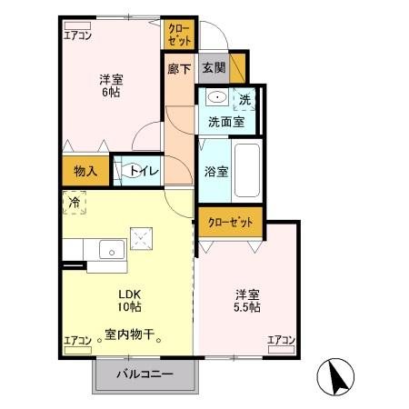 コンフォートA 間取り図