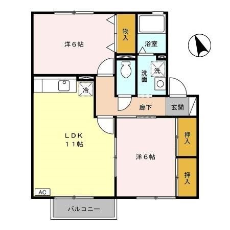 セジュールねごや 間取り図