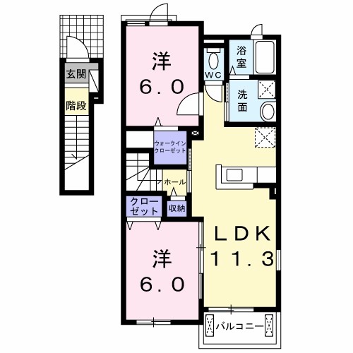 アムールＡ 間取り図