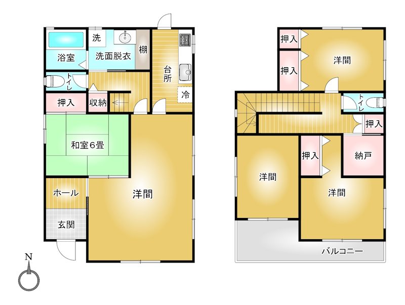 下小鳥町戸建住宅 間取り図