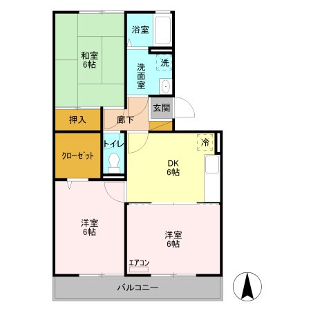 ファ・ミ・グランドB 間取り図