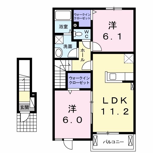 プルメリア　Ｂ 間取り図