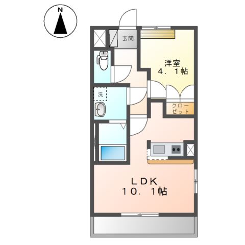 クレイン　コート 間取り図