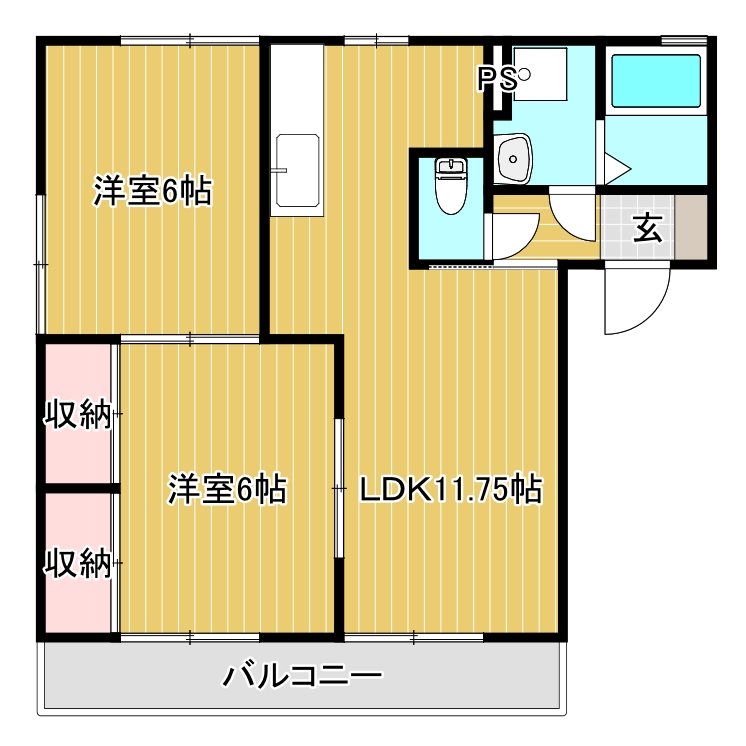 キャッスルいいづかAB 間取り図