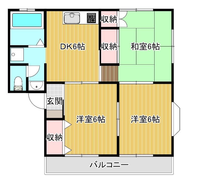 キャッスルいいづかAB 間取り図