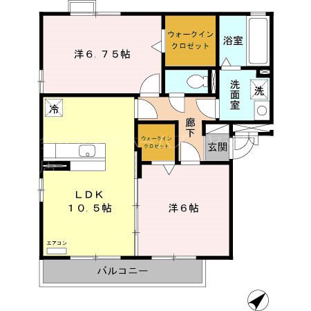 ガーデンリーブスＢ 間取り図