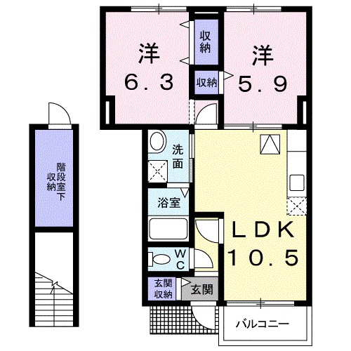 パイン　ヴィレッジＣ 間取り図