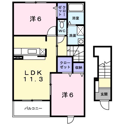 メゾン・デュ・ソレイユⅡ 間取り図