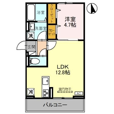 D-ROOM大橋町 間取り図
