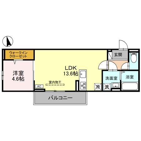 D-ROOM大橋町 間取り図