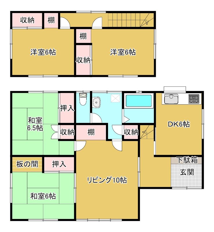甘楽町善慶寺戸建 間取り図