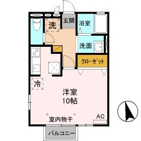 アムールB 間取り図