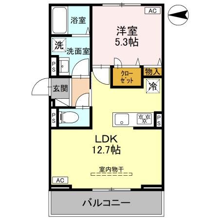 DーROOM文京町３丁目 間取り図