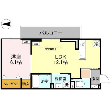 DーROOM文京町３丁目 間取り図