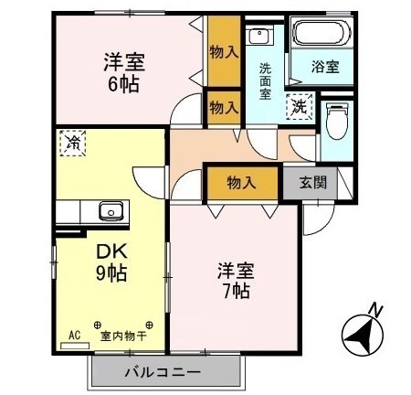 リビングタウン西浦Ａ・Ｂ・Ｃ・Ｄ・Ｅ 間取り図