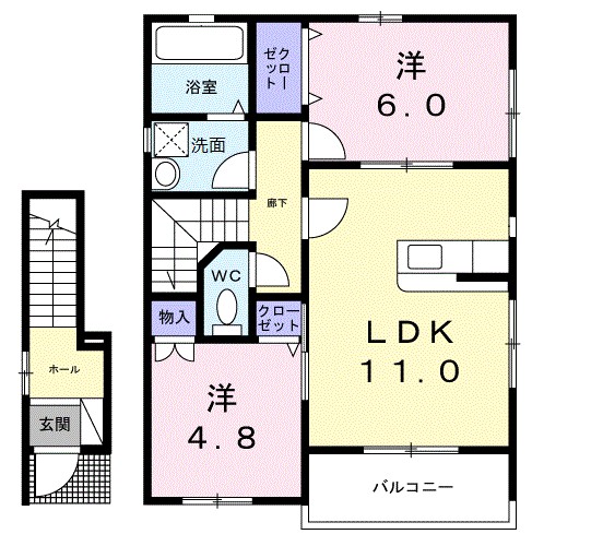 サンハイムトリバＣ 間取り図