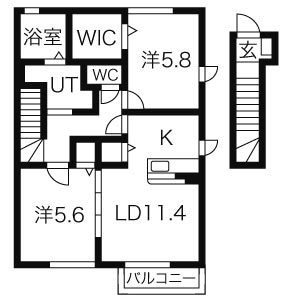 カンパーニュK 間取り図