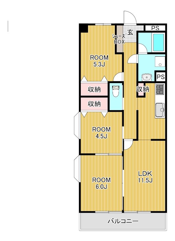 三恵レジデンスⅠ 間取り図
