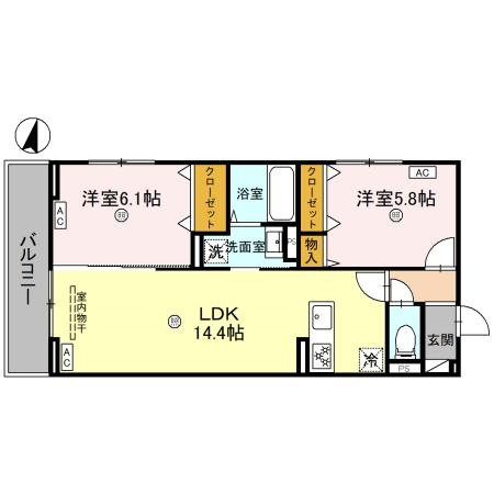 D-ROOM江木 間取り図