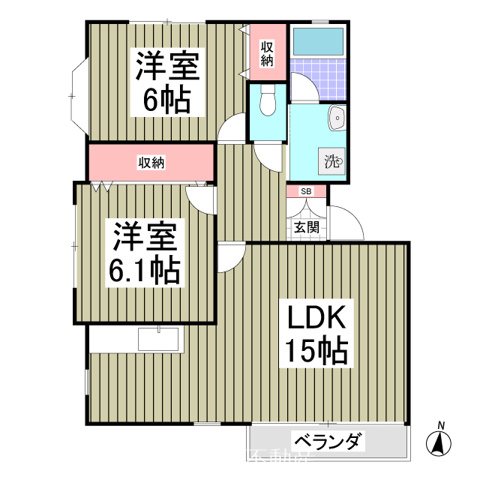 井草ハイツB 間取り図
