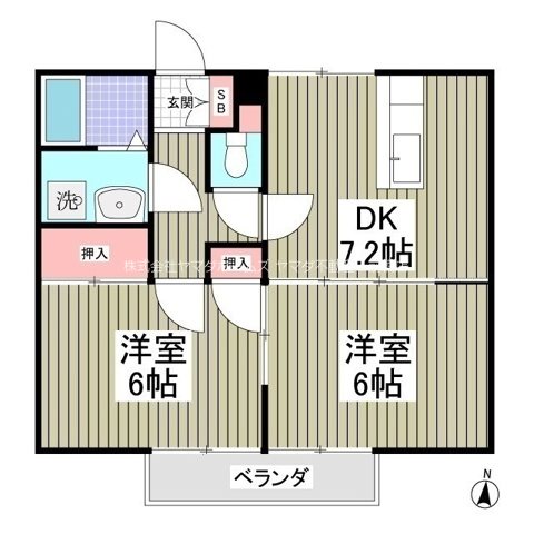 シティハイツブリッジB 間取り図