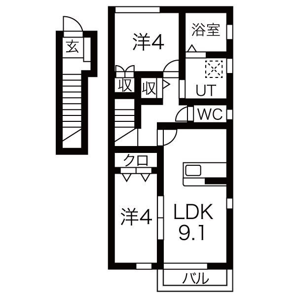 La Vita BrillanteⅡ 間取り図