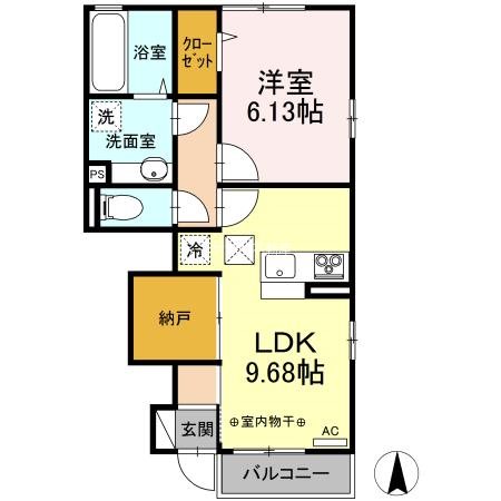 グランメールD 間取り図