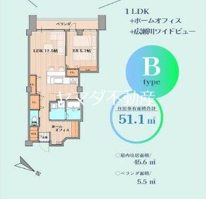 クロスコート前橋広瀬川 間取り図