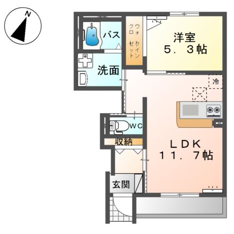 クエルチア　B 間取り図