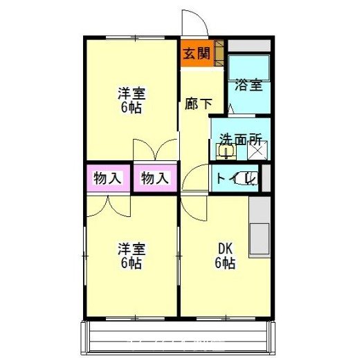 すみれハイツ倉林 間取り図