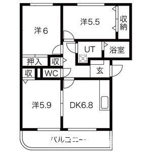 あさひレジデンス新前橋 間取り図